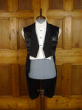 25/0933 immaculate vintage british handmade black wool evening tailcoat 38-39 short