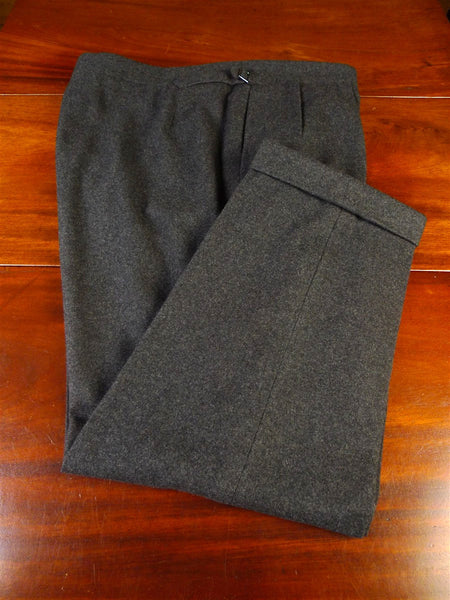 25/0939 immaculate 1990 anderson & sheppard savile row bespoke grey worsted flannel trouser 44