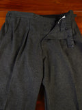25/0939 immaculate 1990 anderson & sheppard savile row bespoke grey worsted flannel trouser 44