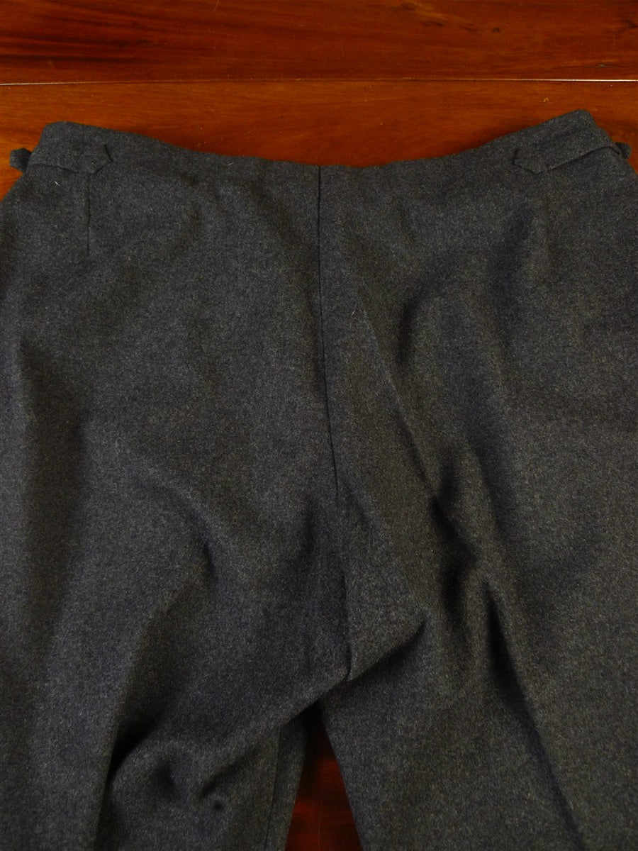 25/0939 immaculate 1990 anderson & sheppard savile row bespoke grey worsted flannel trouser 44