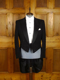 25/0967 immaculate vintage british black barathea wool evening tailcoat 44 short