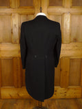 25/0967 immaculate vintage british black barathea wool evening tailcoat 44 short