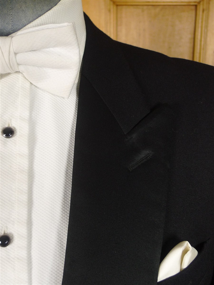 25/0967 immaculate vintage british black barathea wool evening tailcoat 44 short