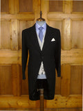 25/0930 immaculate vintage 1960 savile row bespoke black wool morning coat 37-38 long