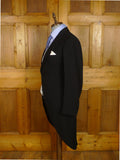 25/0930 immaculate vintage 1960 savile row bespoke black wool morning coat 37-38 long