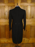 25/0930 immaculate vintage 1960 savile row bespoke black wool morning coat 37-38 long