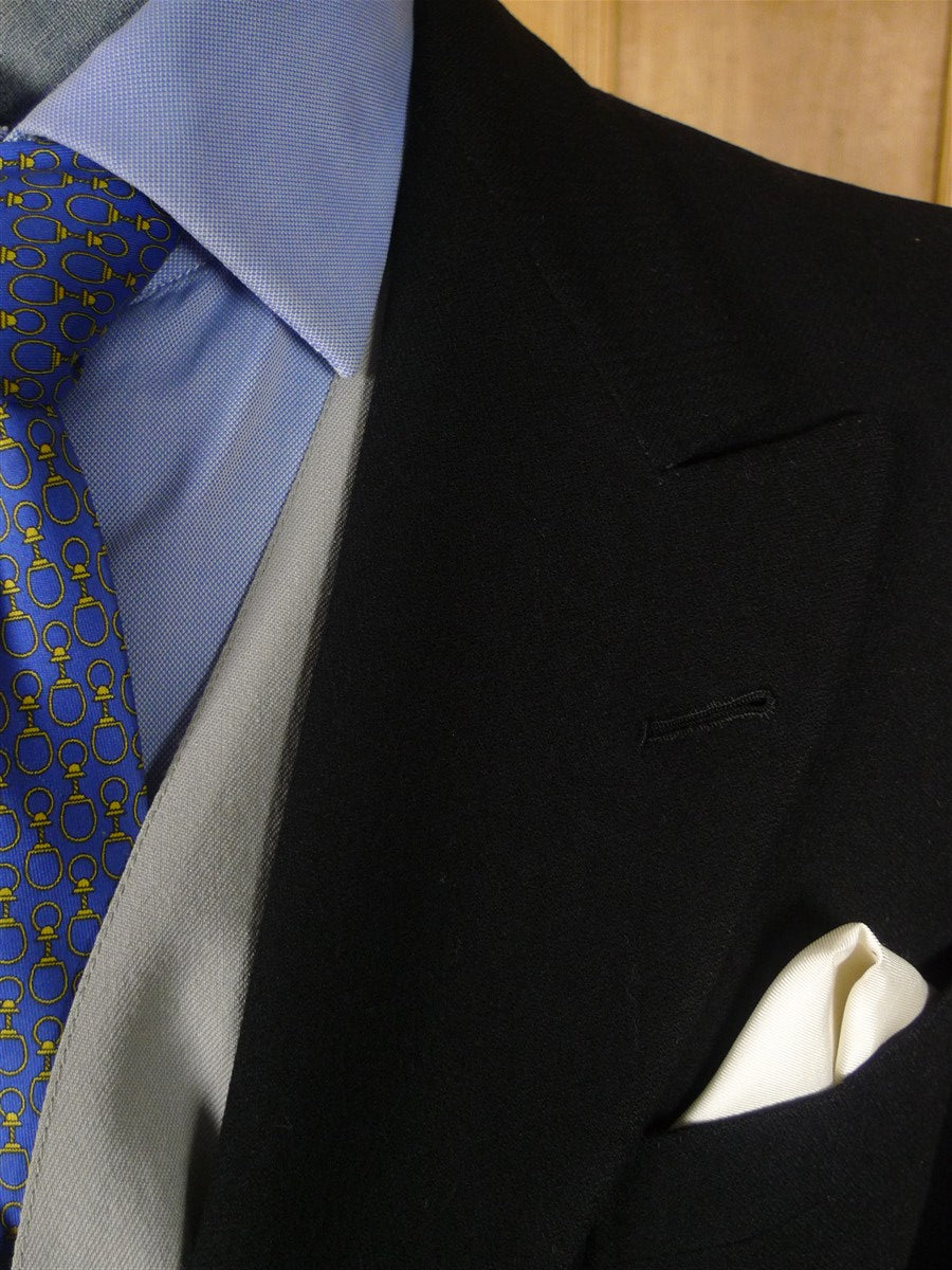 25/0930 immaculate vintage 1960 savile row bespoke black wool morning coat 37-38 long