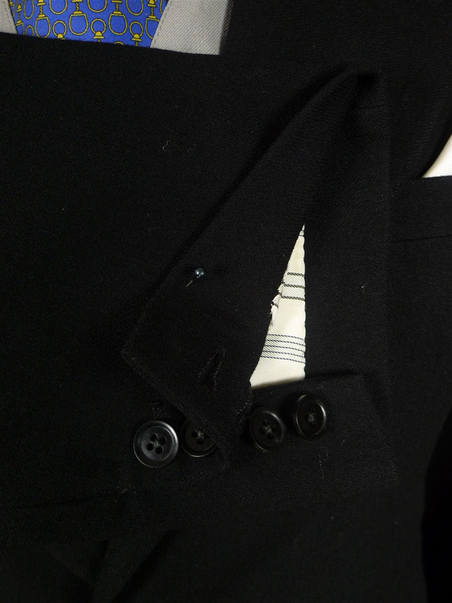 25/0930 immaculate vintage 1960 savile row bespoke black wool morning coat 37-38 long