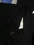 25/0930 immaculate vintage 1960 savile row bespoke black wool morning coat 37-38 long