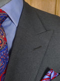 25/0929 immaculate vintage hayward savile row bespoke grey worsted d/b suit 45-46 short