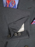 25/0929 immaculate vintage hayward savile row bespoke grey worsted d/b suit 45-46 short