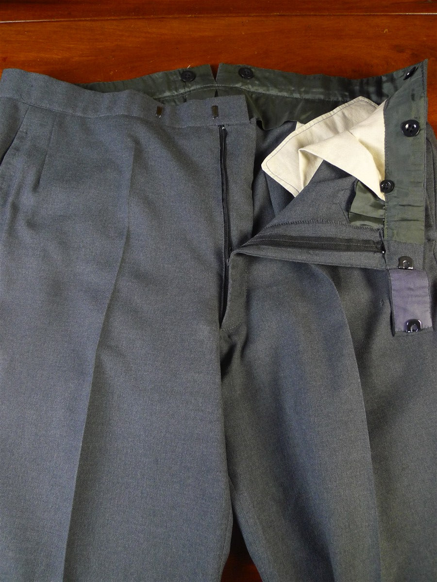 25/0929 immaculate vintage hayward savile row bespoke grey worsted d/b suit 45-46 short