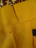 25/0941 wonderful vintage cyrilcastle savile row bespoke yellow gold mohair trouser w/ paisley linings 36-40
