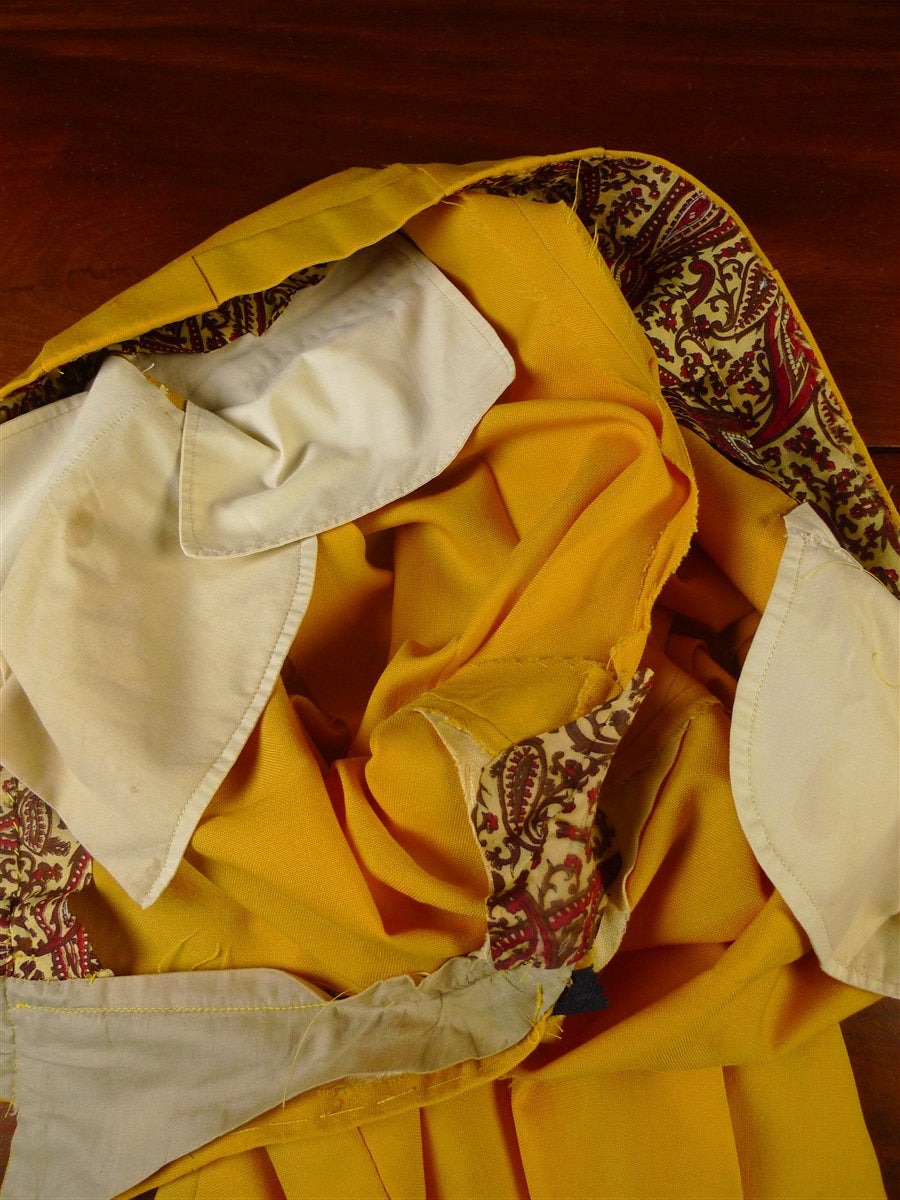 25/0941 wonderful vintage cyrilcastle savile row bespoke yellow gold mohair trouser w/ paisley linings 36-40