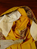 25/0941 wonderful vintage cyrilcastle savile row bespoke yellow gold mohair trouser w/ paisley linings 36-40