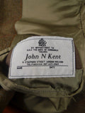 25/0981 immaculate john n kent savile row bespoke brown / red wp check tweed suit 39 short to regular