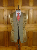 25/0979 beautiful vintage 1980 henry poole savile row bespoke green / amber wp check 3-piece tweed suit 39 regular