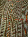 25/0979 beautiful vintage 1980 henry poole savile row bespoke green / amber wp check 3-piece tweed suit 39 regular