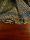 25/0979 beautiful vintage 1980 henry poole savile row bespoke green / amber wp check 3-piece tweed suit 39 regular