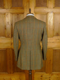 25/0965 superb 1990 vintage henry poole savile row bespoke gun check tweed sports jacket 40 regular
