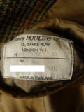 25/0965 superb 1990 vintage henry poole savile row bespoke gun check tweed sports jacket 40 regular
