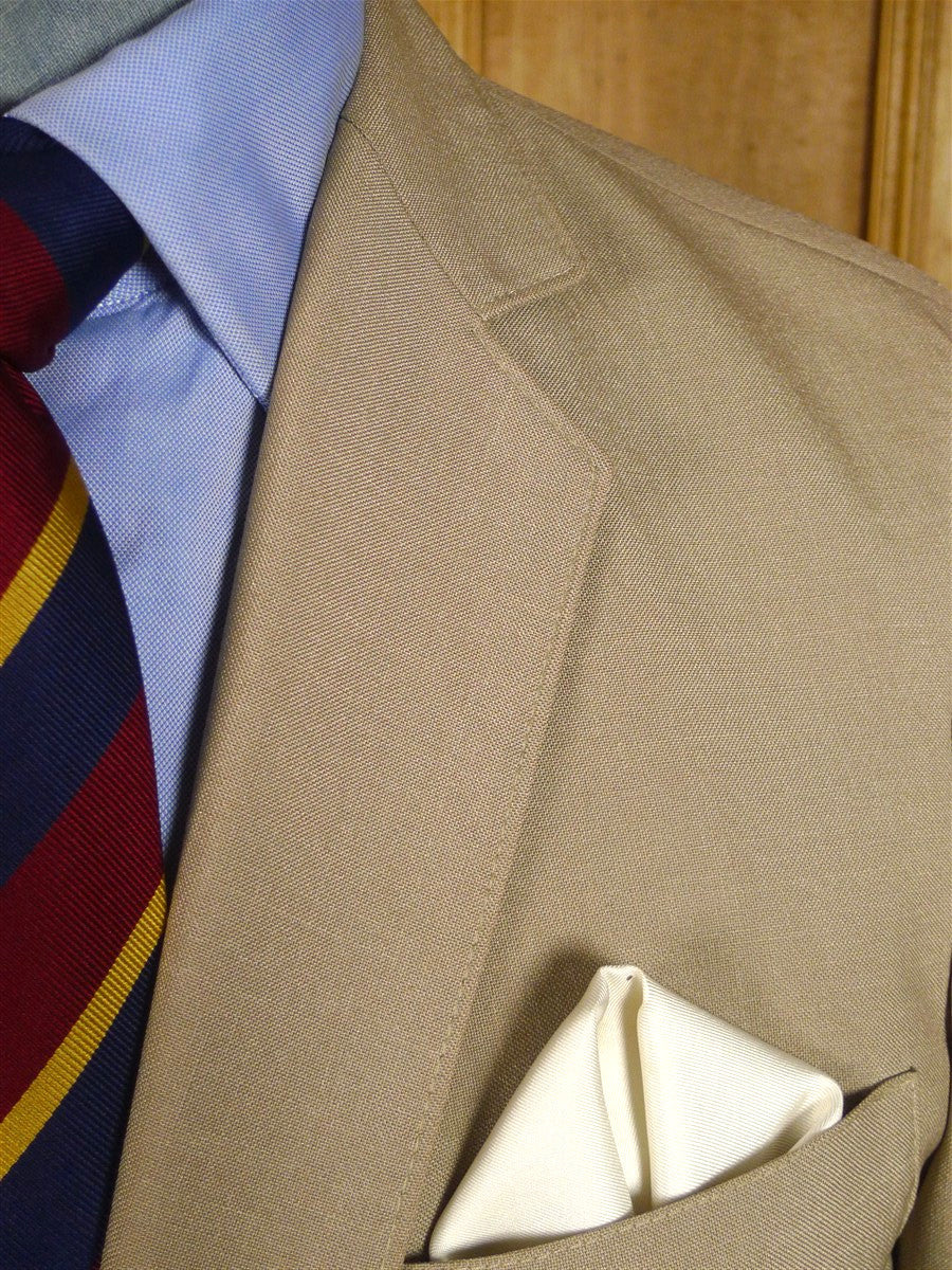 25/0966 vintage airey & wheeler piccadilly tropical weight beige wool flax mix travel blazer 39 long