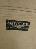 25/0966 vintage airey & wheeler piccadilly tropical weight beige wool flax mix travel blazer 39 long