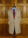 25/0966 vintage airey & wheeler piccadilly tropical weight beige wool flax mix travel blazer 39 long
