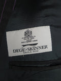 25/0976 near immaculate 2006 dege & skinner savile row bespoke grey / lilac pin-stripe worsted suit 46 regular to long
