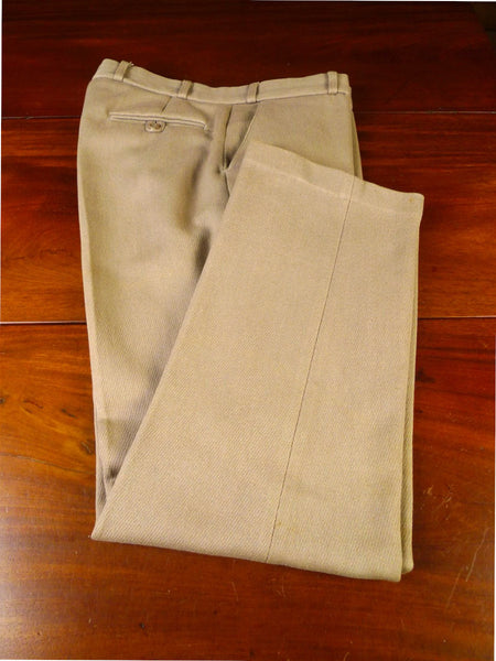25/0947 vintage wool & cotton mix beige cavalry twill country trouser 34