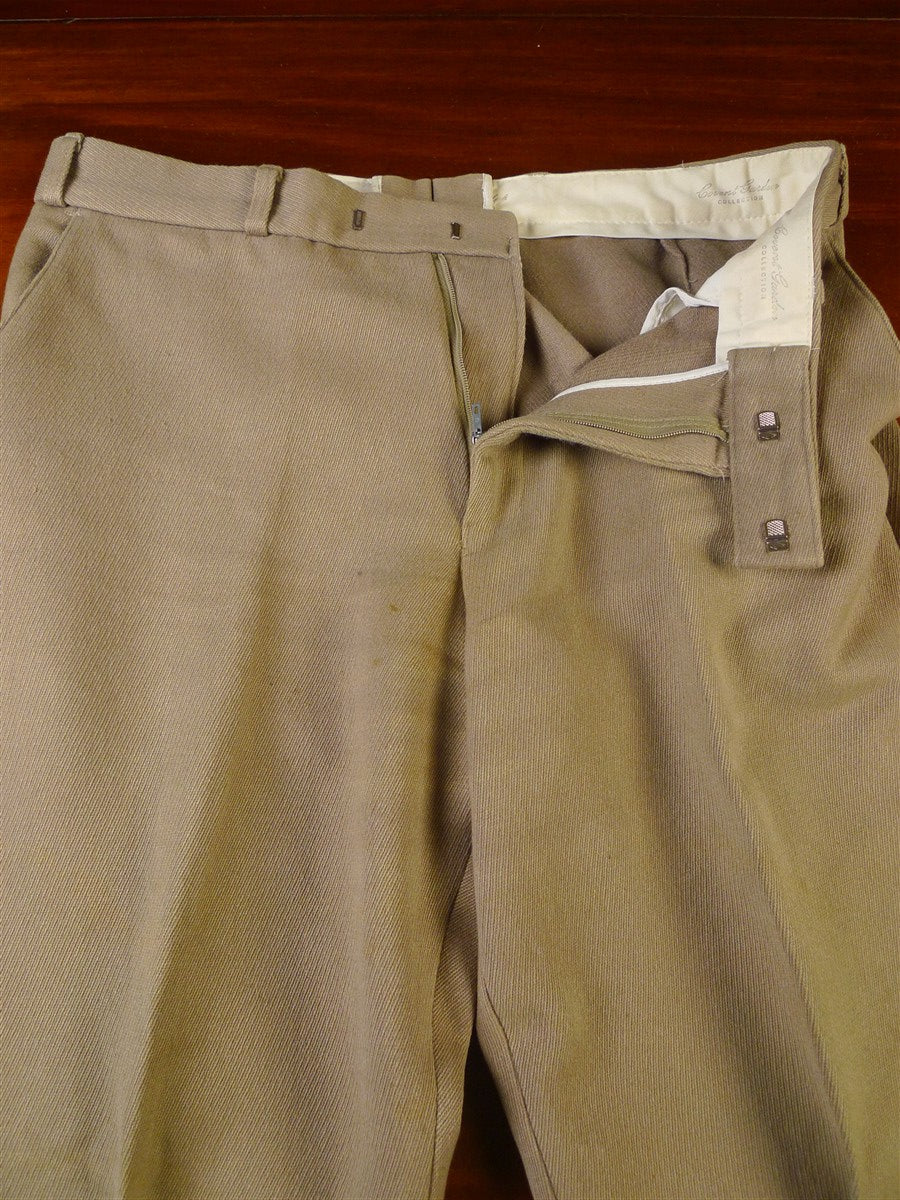 25/0947 vintage wool & cotton mix beige cavalry twill country trouser 34