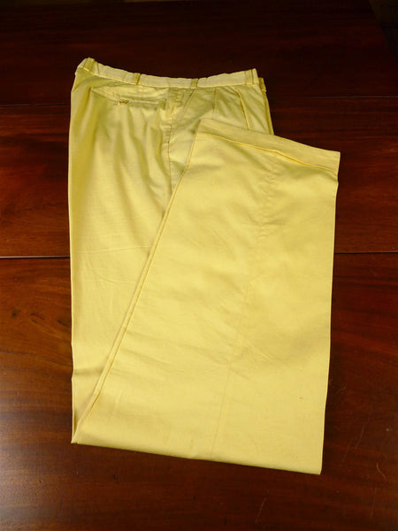 25/0949 vintage burberrys' canary yellow cotton chino 34 extra long