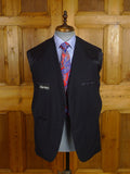 25/0974 immaculate vintage italian handmade dark blue mohair suit 39 regular