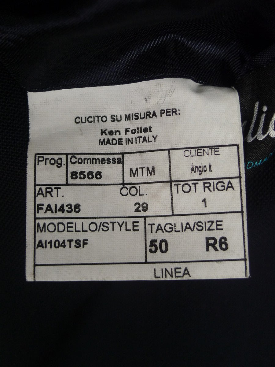 25/0974 immaculate vintage italian handmade dark blue mohair suit 39 regular