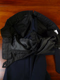 25/0974 immaculate vintage italian handmade dark blue mohair suit 39 regular