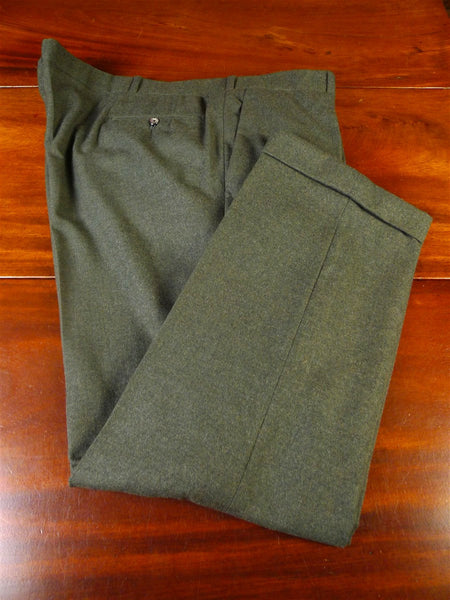 25/0948 vintage henry poole savile row bespoke grey worsted flannel trouser 38-43