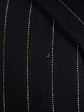 25/0977 vintage 1974 huntsman savile row bespoke heavyweight navy blue pin-stripe worsted 3-piece suit 39-40 short