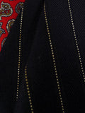 25/0977 vintage 1974 huntsman savile row bespoke heavyweight navy blue pin-stripe worsted 3-piece suit 39-40 short