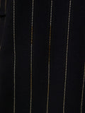 25/0977 vintage 1974 huntsman savile row bespoke heavyweight navy blue pin-stripe worsted 3-piece suit 39-40 short