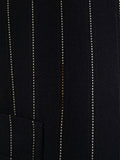 25/0977 vintage 1974 huntsman savile row bespoke heavyweight navy blue pin-stripe worsted 3-piece suit 39-40 short