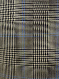 25/0978 vintage 1988 henry poole savile row bespoke grey / blue prince of wales check worsted suit 39 regular to long