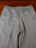 25/0978 vintage 1988 henry poole savile row bespoke grey / blue prince of wales check worsted suit 39 regular to long