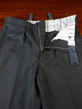 25/0973 immaculate vintage henry poole savile row bespoke grey / red & white pin-stripe worsted suit 39 regular to long