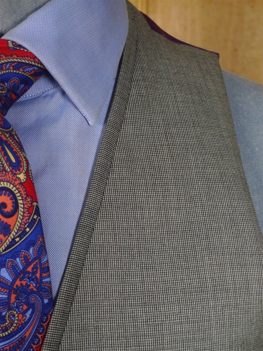 25/0961 immaculate crombie grey wool & cashmere waistcoat w/ purple lining 39-40