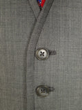 25/0961 immaculate crombie grey wool & cashmere waistcoat w/ purple lining 39-40