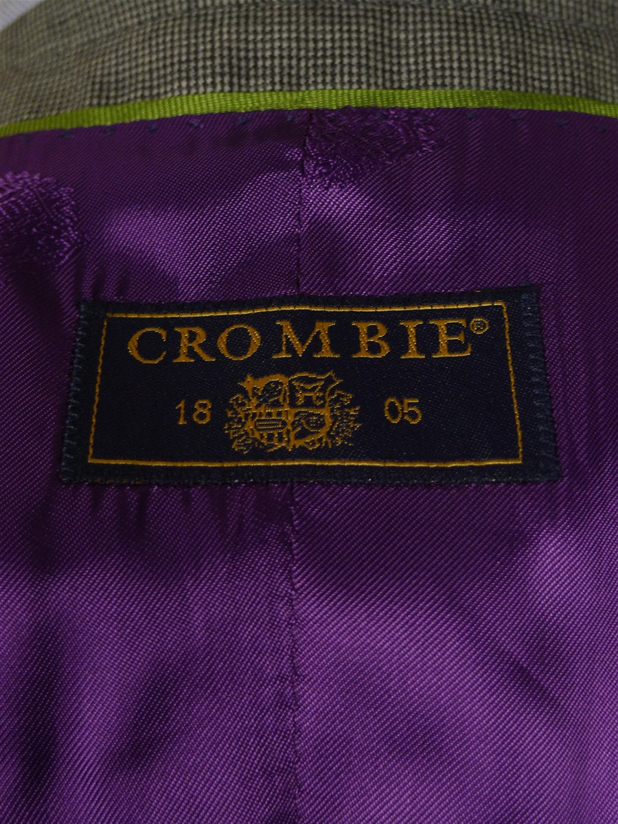 25/0961 immaculate crombie grey wool & cashmere waistcoat w/ purple lining 39-40
