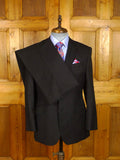 25/0972 immaculate british besoke tailor black herringbone wool morning suit 39 short