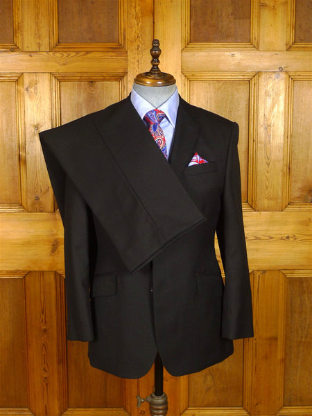25/0972 immaculate british besoke tailor black herringbone wool morning suit 39 short