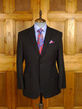 25/0972 immaculate british besoke tailor black herringbone wool morning suit 39 short