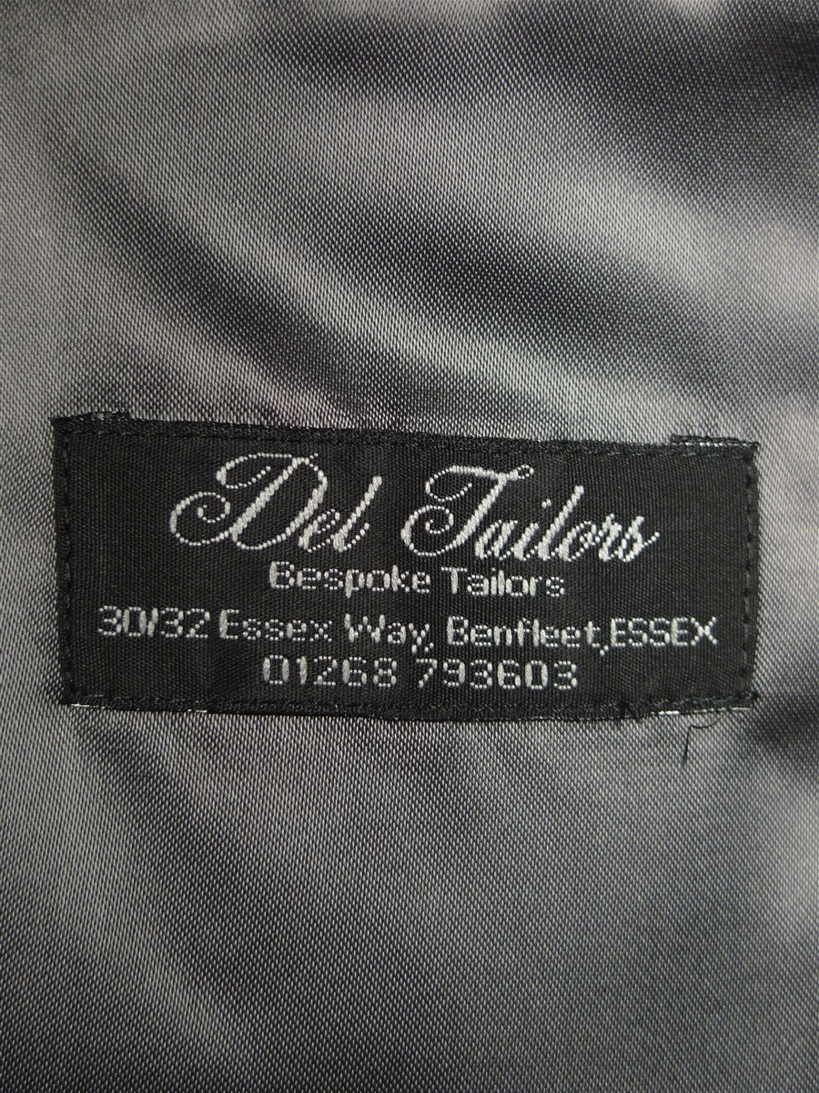 25/0972 immaculate british besoke tailor black herringbone wool morning suit 39 short